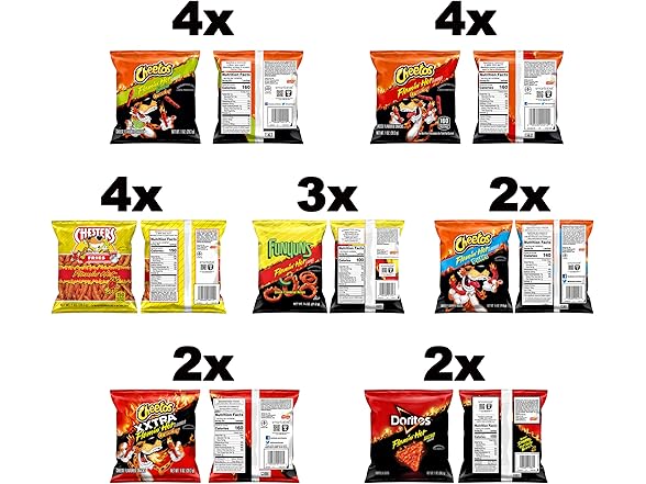 Frito-Lay Flamin' Hot Mix, Variety Pack (Pack of 21)