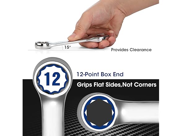 WORKPRO 12-piece Stubby Wrench Set Green