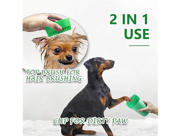 2 In 1 Dog Paw Washing Cup, Portable Dog Foo