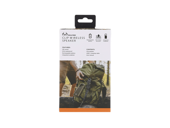 Realtree Wireless Speaker with Carabiner