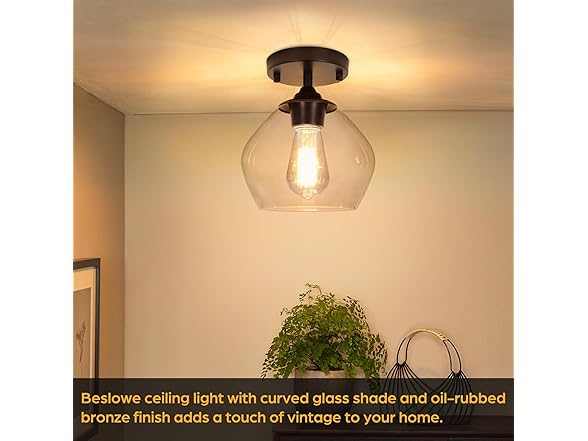BesLowe Modern Semi Flush Mount Ceiling Light