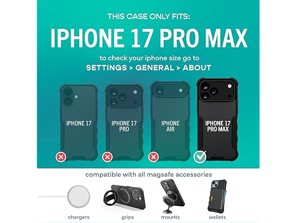 Smartish iPhone 17 Pro Max MagSafe Gripzilla Case