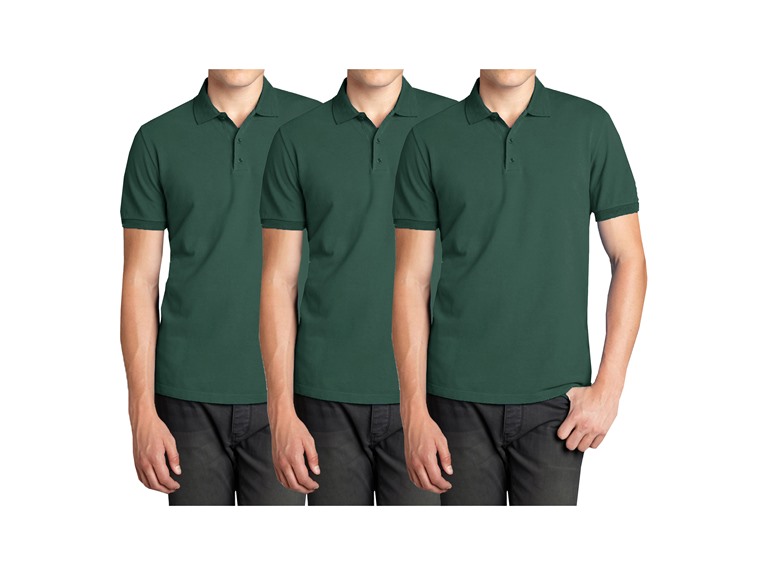 Men's 3-Pack Short Sleeve Pique Polo 