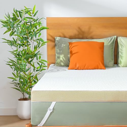 Marsail 3 Inch Memory Foam Mattress Topper Twin, Cooling Gel Infused Mattress Topper with Soft Cover, CertiPUR-US and Oeko-TEX Certified, Suitable for Sofa, RV, Camping