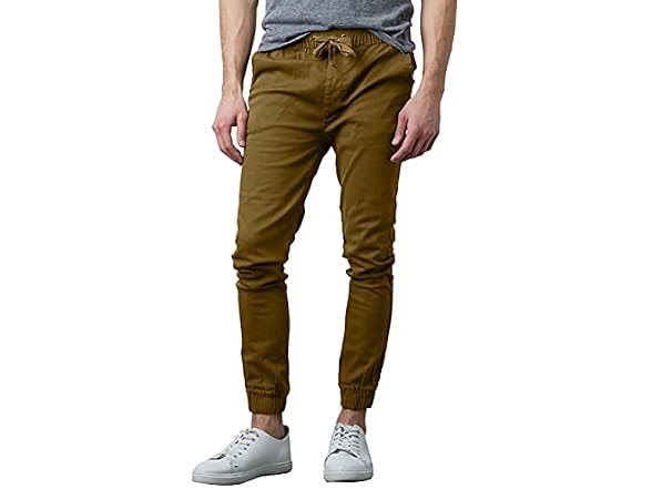 Galaxy by Harvic Men's Basic Stretch Twill Joggers
