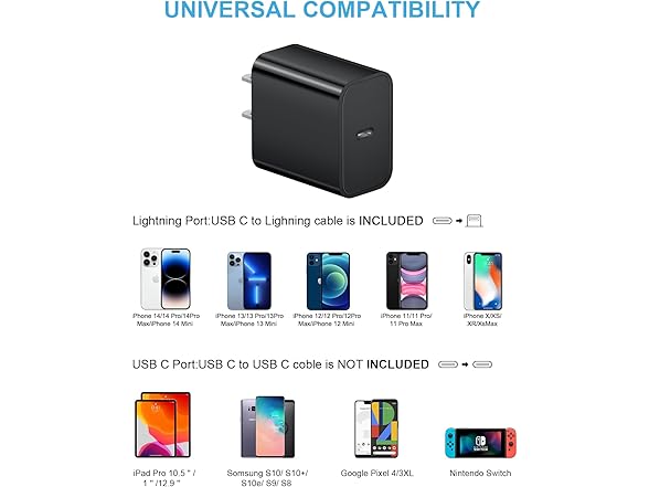 ROMITAZ iPhone USB-C Charger & Cable Set