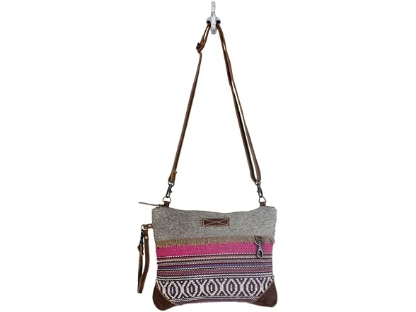 Myra Bag Laced Small & Cross-Body Bag Upcycled Cotton & Hair Leather S