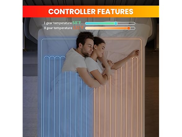 Ayge Heated Mattress Pad King Size with Dual Control 