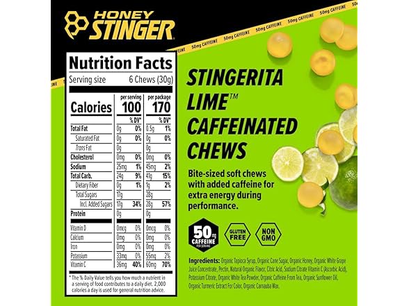 12PK Honey Stinger Caffeinated Energy Chews