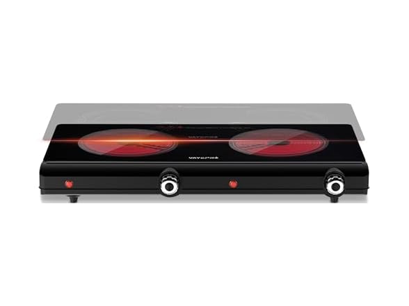 1800W Infrared Double Burner Electric Cooktop