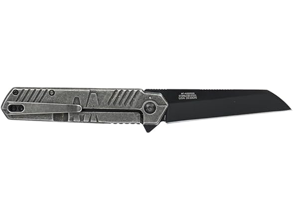 7.8" Folding Knife Black Blade Steel