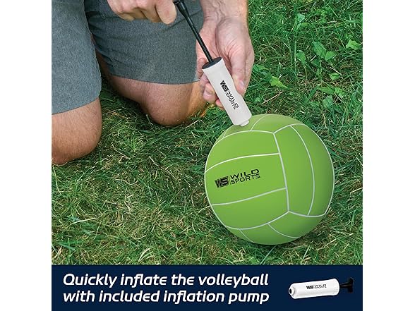 WildSports 2-in-1 Volleyball & Badminton Combo Set