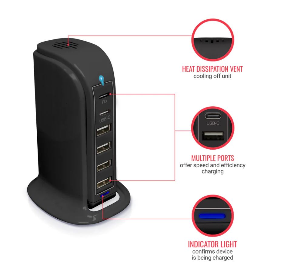 Aduro PowerUp PD Multi Port Charging Station - Gallery 21