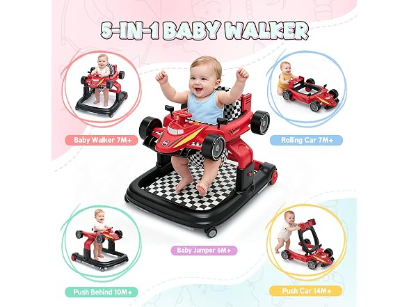 Dacoity 5-in-1 Car Baby Walker