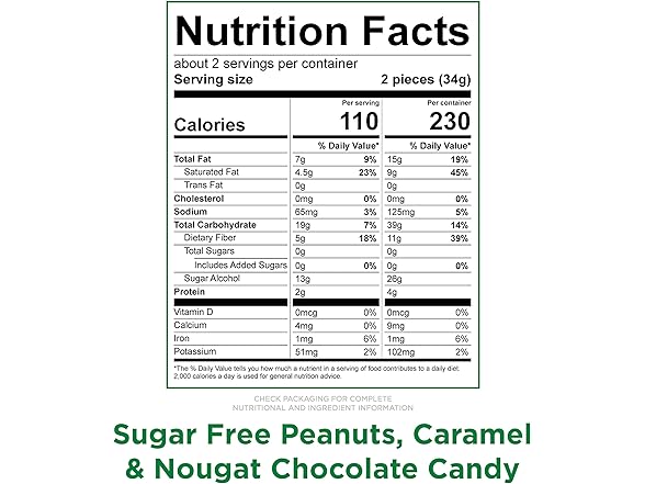 Russell Stover SF Peanut Caramel Nougat
