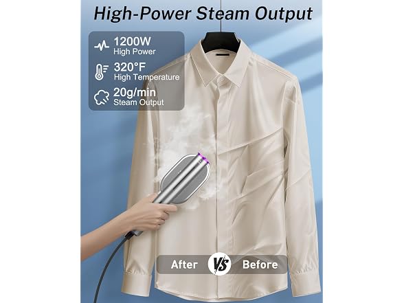 Travel Steamer for Clothes, 1200W Handheld Steamer