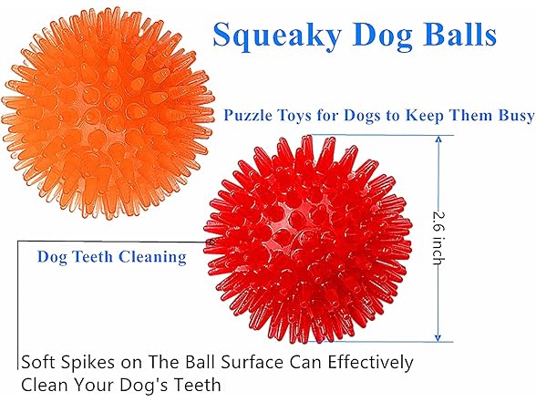 FULLINY Puppy Toys Small Rubber Balls