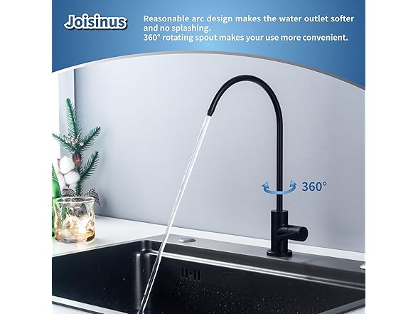 Joisinus Matte Black Drinking Faucet