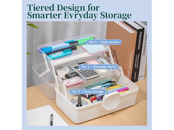 EVRY CO. 3 Pack 3-Layer Storage Box with Handle