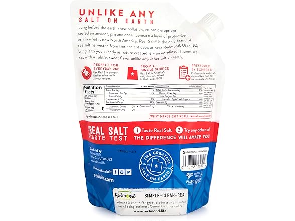 REDMOND Real Sea Salt. 26 Ounce Pouch