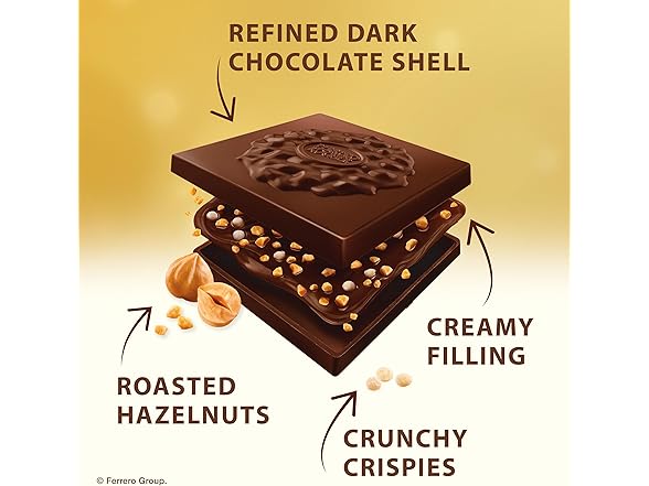 Ferrero Rocher Dark Hazelnut Squares 3.7