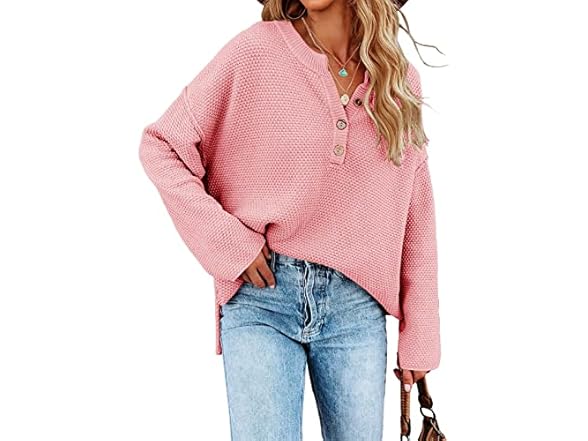 Women’s Oversized V Neck Knit Sweater