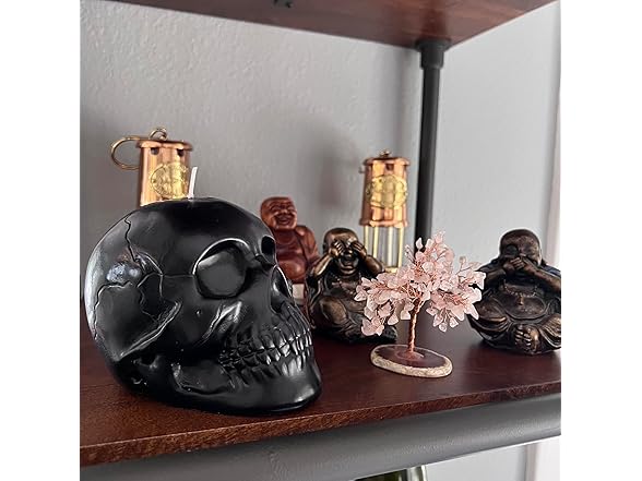 Wick Works Glass Skull Candle