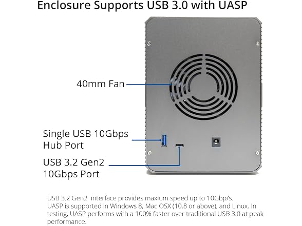 IO CREST 5-Bay USB Type-C Hard Drive Enclosure