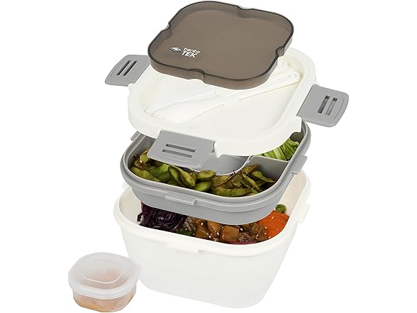 Restaurantware Bento Tek 57.5 Ounce Bento Box