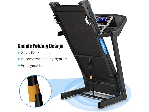GYMAX Folding Treadmill, Electric