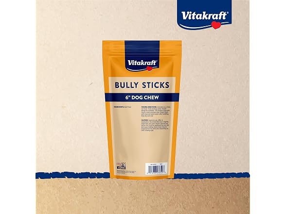 Vitakraft Dog Bully Sticks, 6 Inch, 5 Count