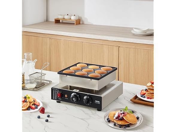 VEVOR Dutch Pancake Maker, 9PCS 76mm