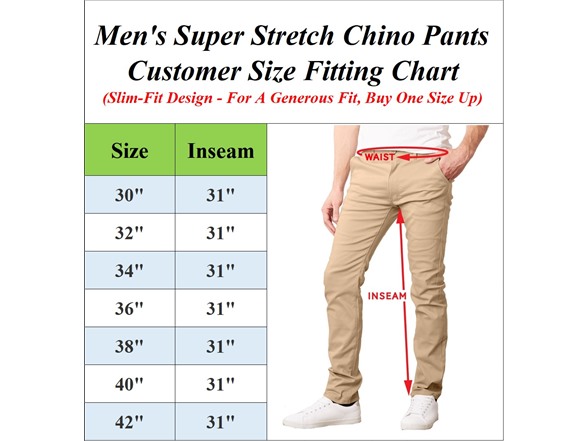 Mens Super Stretch Knit Chino Pants