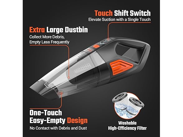 Jeshow Handheld Vacuum Cordless