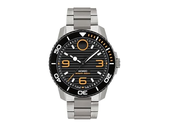 Movado Men's Titanium Black Dial Swiss Made Watch