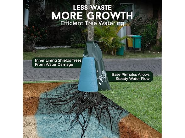 Tree Watering Bag Slow Release 4 Pack 20 Gallon