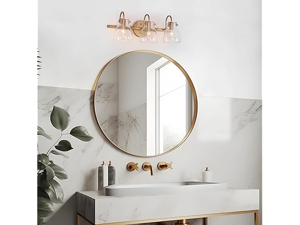 LALUZ Bathroom Light Fixtures, 3-Light G