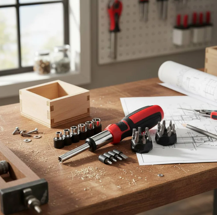 27 Piece Ratcheting Screwdriver Bit and Socket Set - Gallery 8