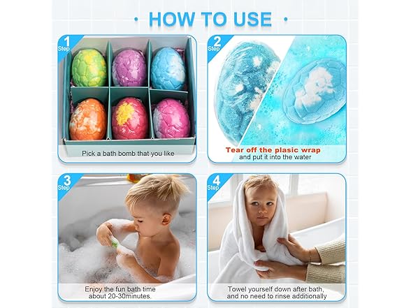 ZEEWOO Bath Bombs for Kids