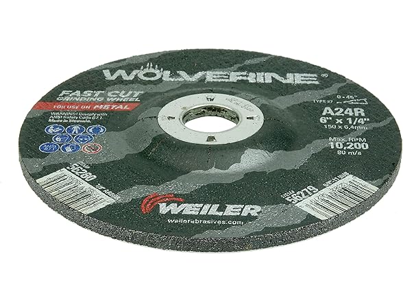 Weiler Wolverine Type 27 Grinding Wheel
