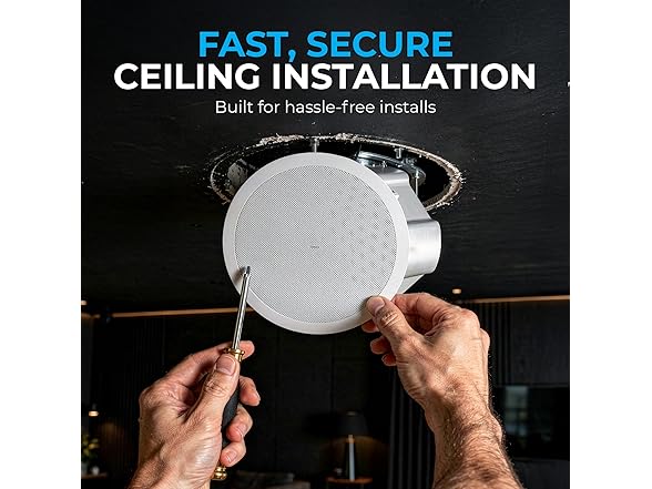 (Pair) DEEJAY LED 8-Inch Coaxial Ceiling Speakers