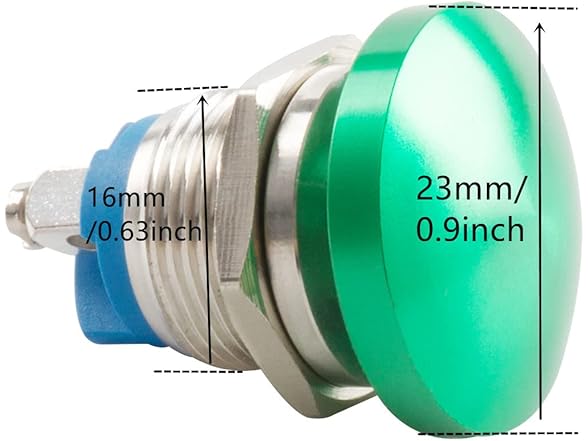 Mushroom Push Button Switch 2Pcs IP65