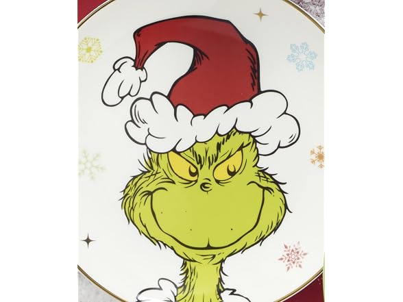 Lenox Grinchmas Christmas Accent Plates, Appetizer Set for 4