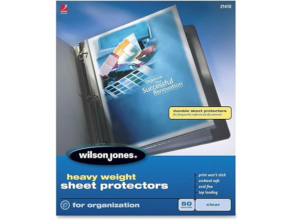 Wilson Jones Sheet Protectors