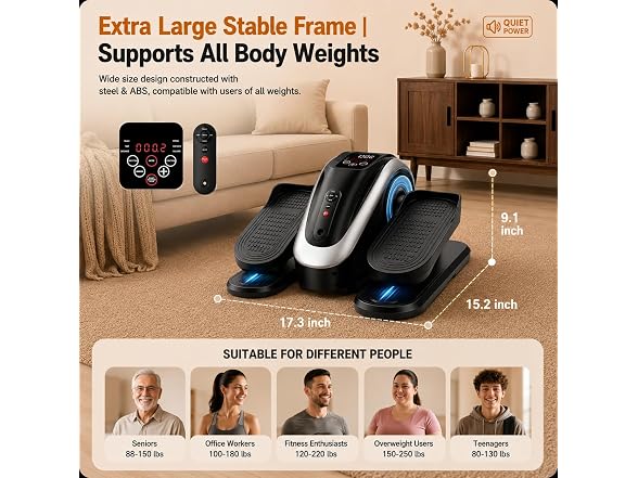 LVPIMAN Under Desk Elliptical Machine