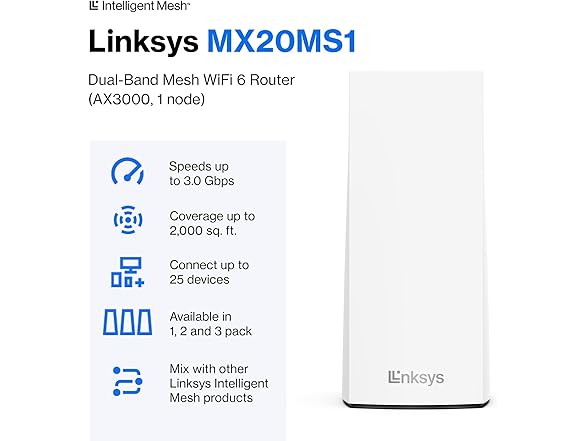 Linksys Atlas Pro 6 Wi-Fi Router MX2000