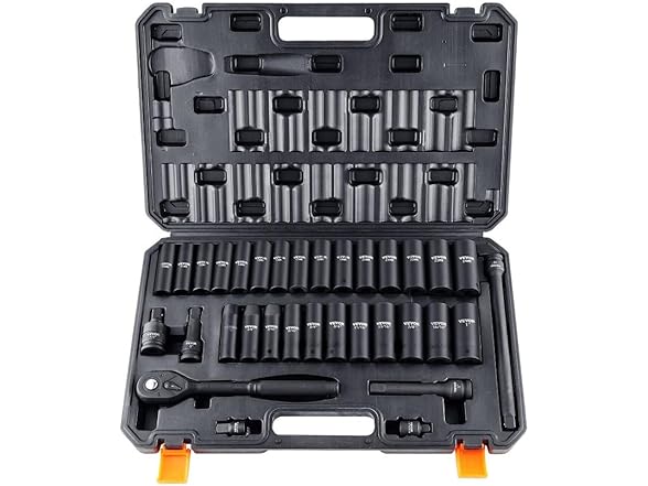 Impact Sockets 33pcs 6pt 1/2in dr Ratchet Tool Kit