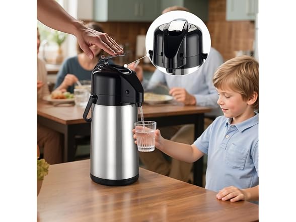 Airpot Coffee Carafe with Double Pump