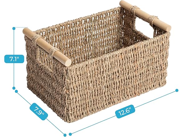 Suptinwear seagrass Woven Storage Basket