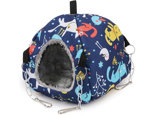 Wontee Bird Plush Hammock Parrot Hanging Snug